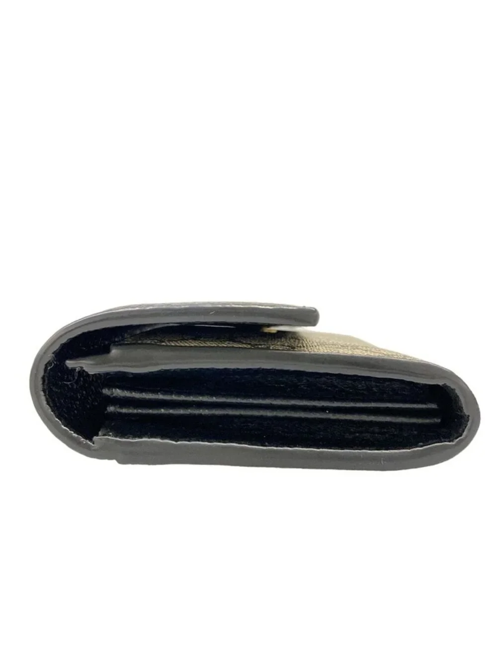★SOLD★ Gucci Wallet GG Marmont Continental Black Beige Ebony Leather - Picture 10 of 12